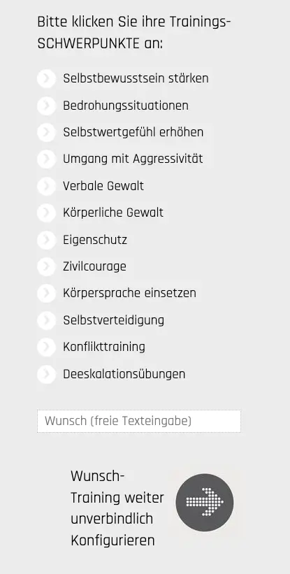 Trainingsanfrage